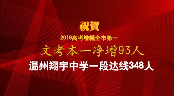 一段348人,温州翔宇中学文考一段净增93人