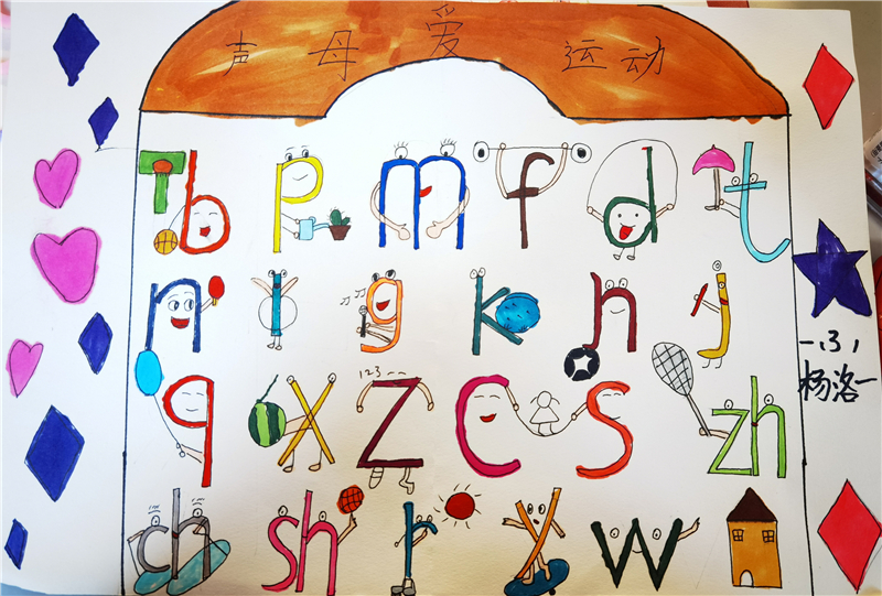 创意拼音字母手工制作图片